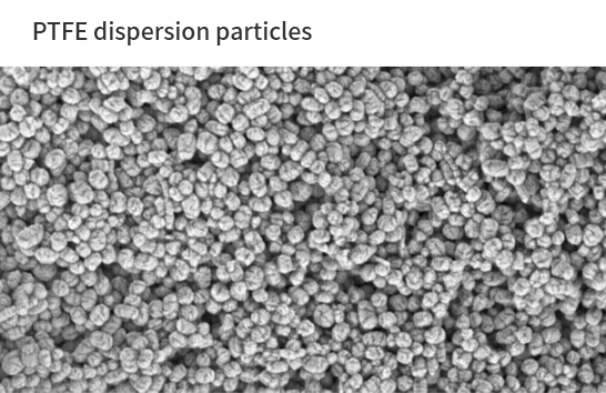 PTFE dispersion particles