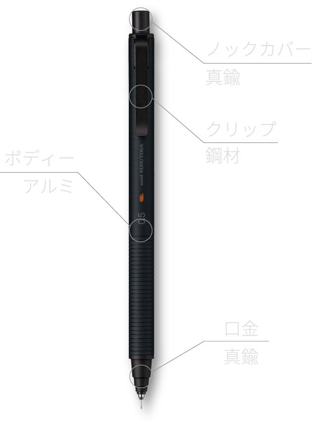 ボディーアルミ ノックカバー真鍮 クリップ炭素工具鋼鋼材 口金真鍮